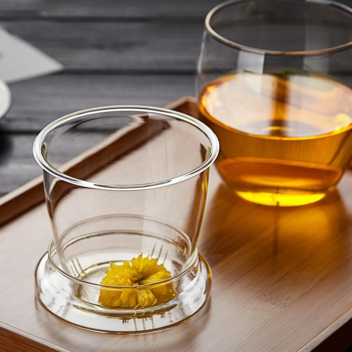 Cana de ceai NILS din sticla borosilicata, 350 ml, Cu infuzor si capac [4]