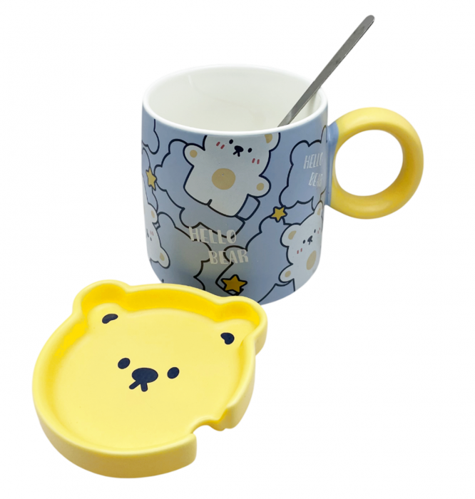 Cana cu ursuleti TEDDY BEAR, Albastru, 380ml [3]