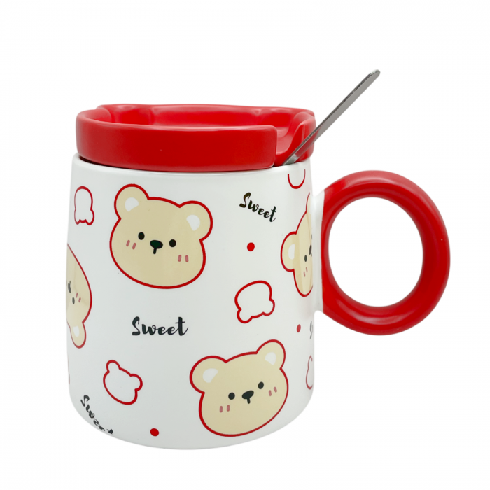 Cana cu ursuleti TEDDY BEAR, Alb, 380ml [2]
