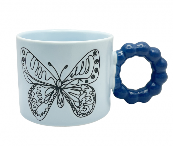 Cana de cafea BUTTERFLY, Bleu, 350ml [1]