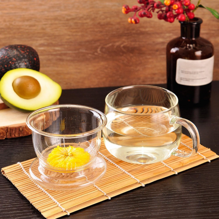 Cana de ceai NILS din sticla borosilicata, 500 ml, Cu infuzor si capac [3]