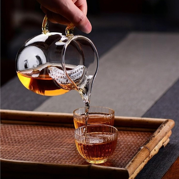 Cana din sticla borosilicata cu sita AROMA [5]