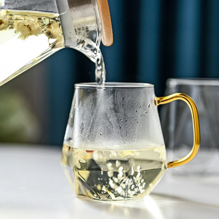 Cana de sticla borosilicata DIAMOND, 350ml [2]