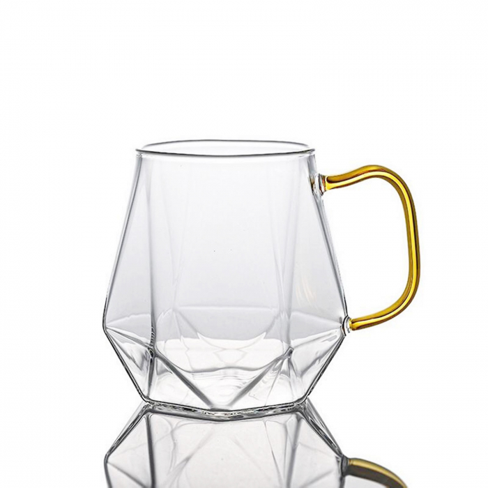Cana de sticla borosilicata DIAMOND, 350ml [4]