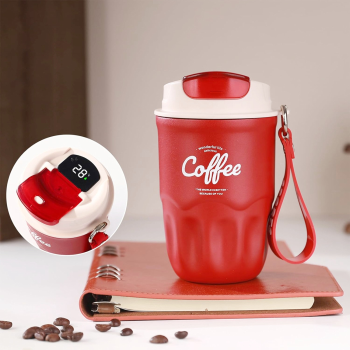 Cana termos rosie din inox 360ml, cu afisaj de temperatura [2]