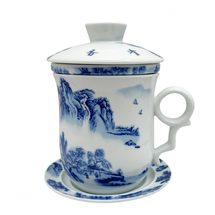 Cana portelan cu infuzor si capac LANDSCAPE, 320ml [1]