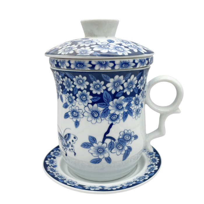 Cana portelan cu infuzor si capac BLOSSOM, 320ml [1]