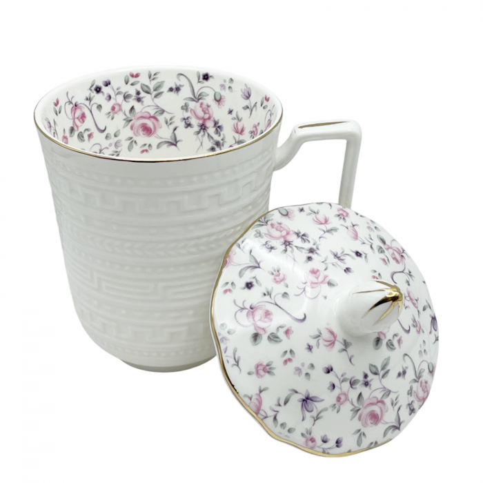 Cana portelan cu infuzor si capac ADELE, 350ml [3]