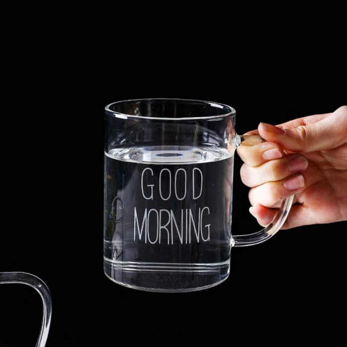Cana sticla borosilicata GOOD MORNING, 450ml [2]