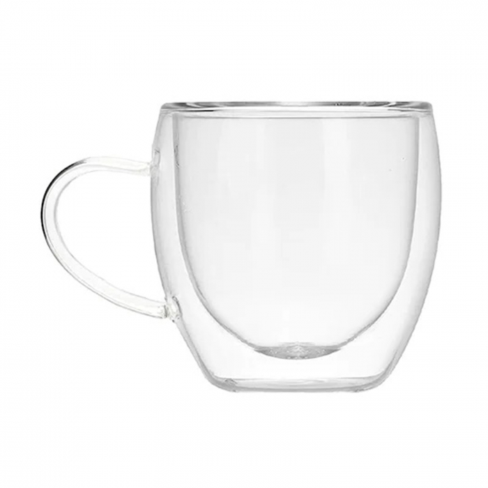 Cana din sticla borosilicata cu perete dublu THEA, 300ml [3]