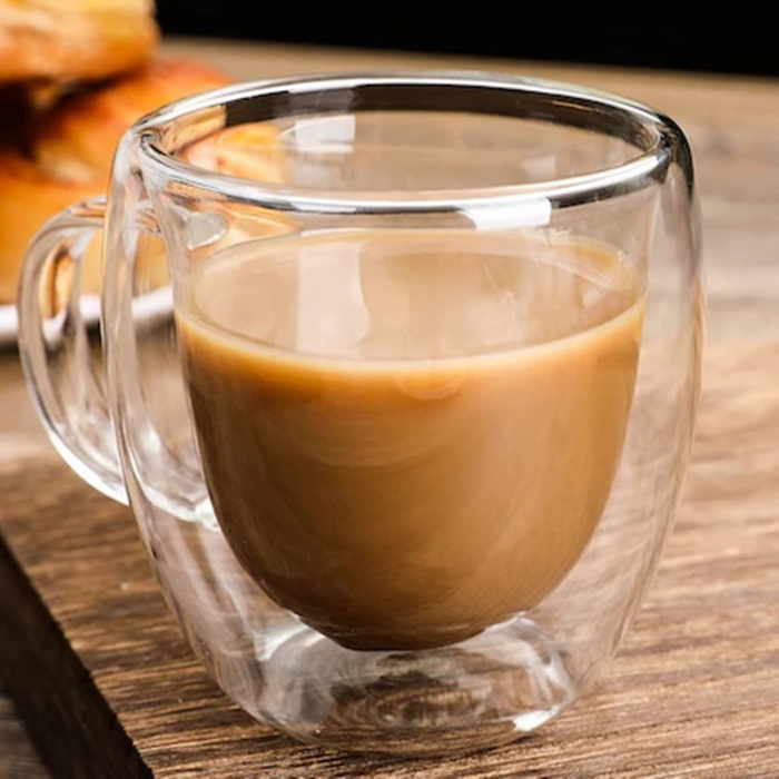 Cana din sticla borosilicata cu perete dublu THEA, 300ml [4]