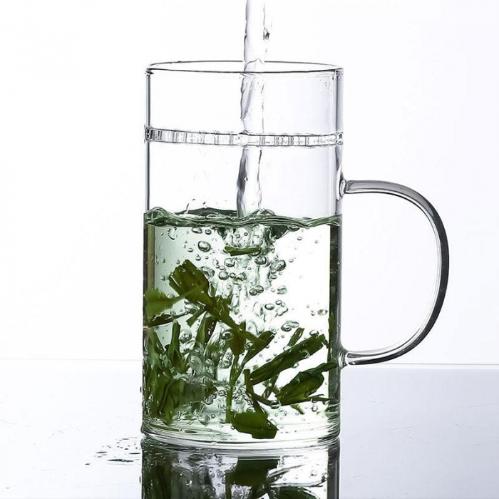 Cana din sticla borosilicata cu sita din turnare CRESCENT, 350ml [2]