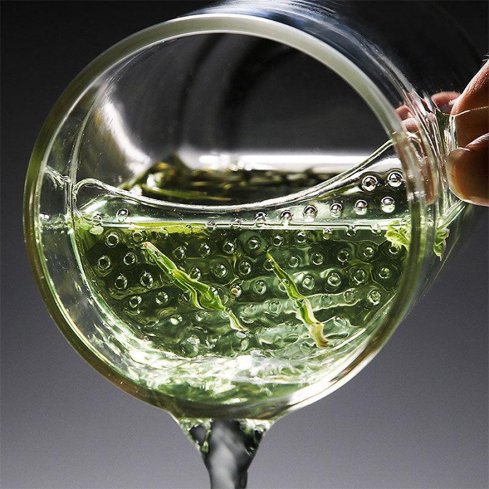Cana din sticla borosilicata cu sita din turnare CRESCENT, 350ml [3]