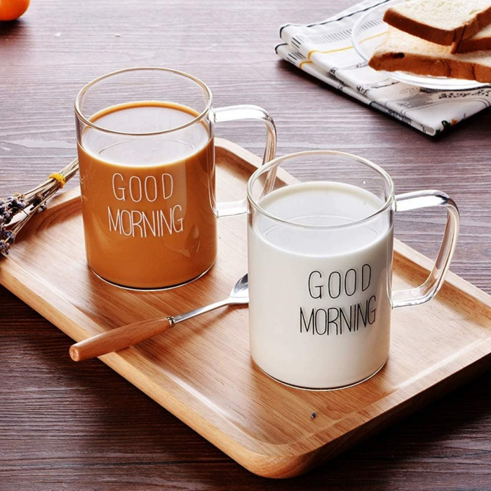 Cana sticla borosilicata GOOD MORNING, 450ml [3]