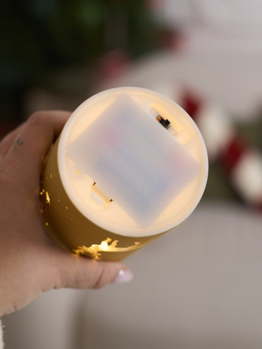 Candela LED verde cu braduti si reni aurii HARMONY [3]