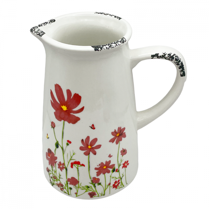 Carafa ceramica FLOWERS, Alb, 16cm [3]