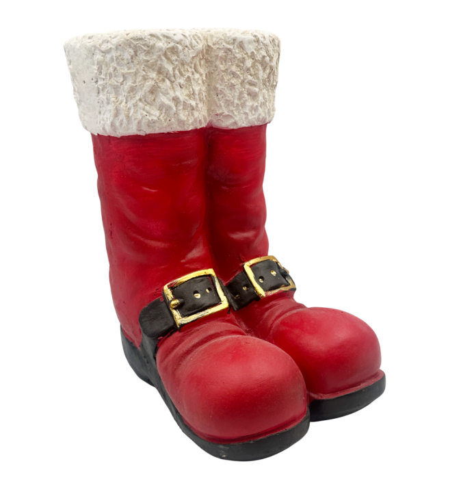 Vază rosie în formă de cizme ale lui Moș Crăciun JOY [1]