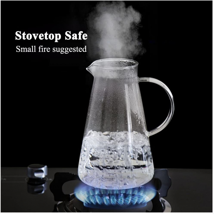 Carafa sticla borosilicata JONAS, Capac cu filtru, 1500 ml [5]