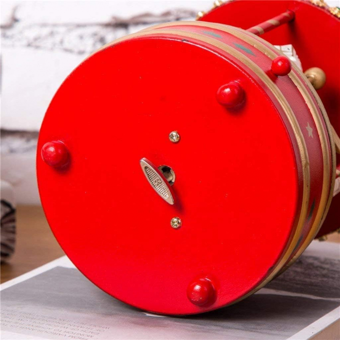 Carusel muzical MERRY GO ROUND, Rosu/ Auriu, 13x25cm [2]