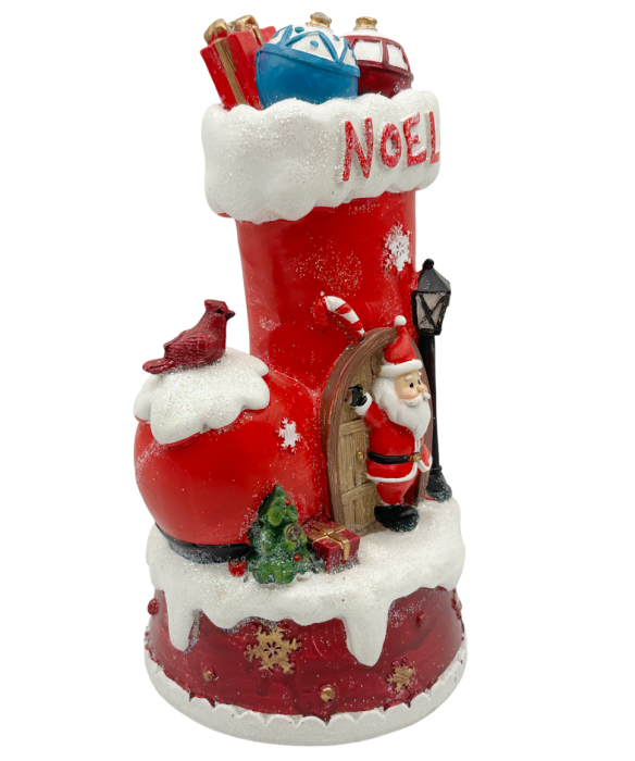 Decorațiune Crăciun cu LED și muzică – Cizmulița lui Moș Crăciun NOEL [3]