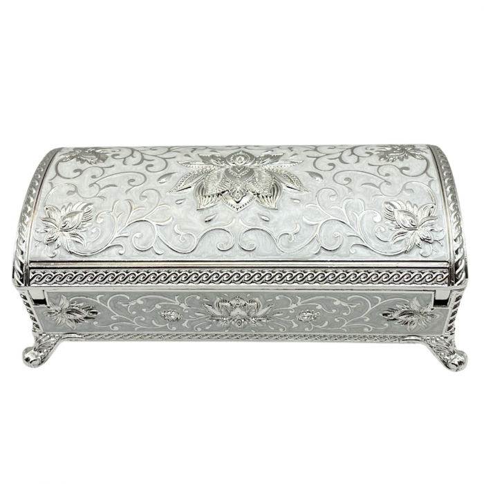 Caseta bijuterii ROYAL, 18x8x6cm, Argintiu [4]