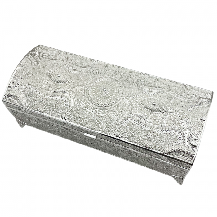 Caseta bijuterii CHLOE, 22x9.5x7cm, Argintiu [3]