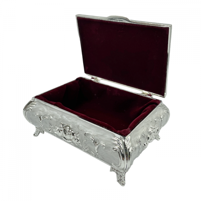 Caseta bijuterii argintata SIMONE, 9x6x4cm [2]