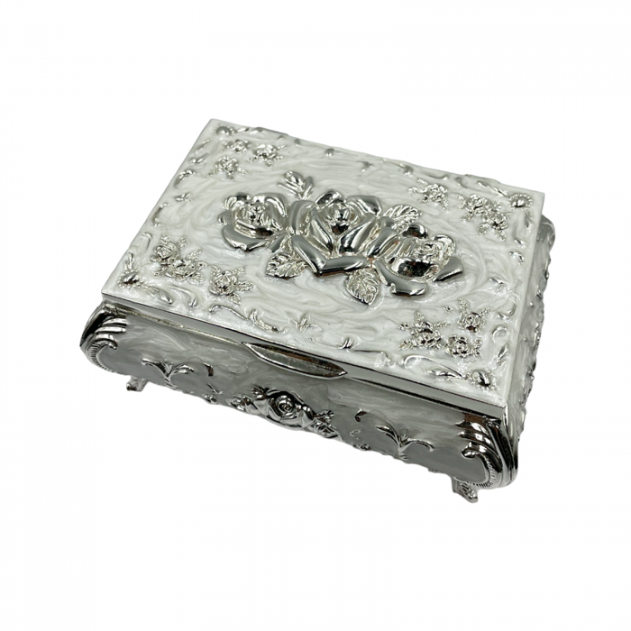 Caseta bijuterii argintata SIMONE, 9x6x4cm [4]