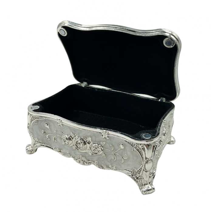 Caseta bijuterii sidefata SOPHIE, 11x7x5cm, Argintiu [3]