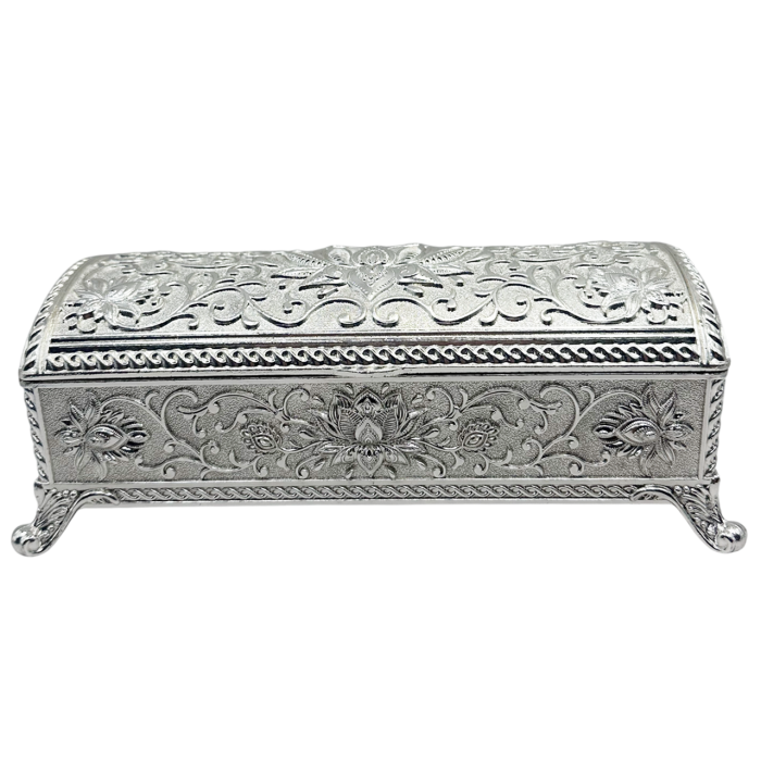 Caseta bijuterii IMPERIAL - cutie argintata vintage [2]