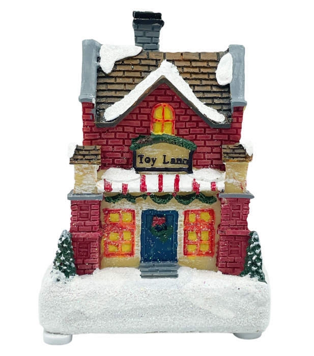 Casuta Craciun cu lumina LED TOY LAND, 8x11cm [1]