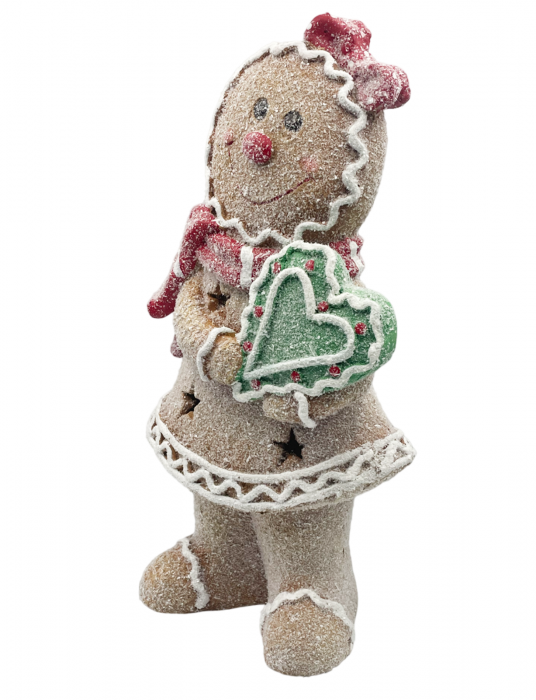 Figurina Fetita turta dulce cu lumina LED SUGAR, 18x13x43cm [2]