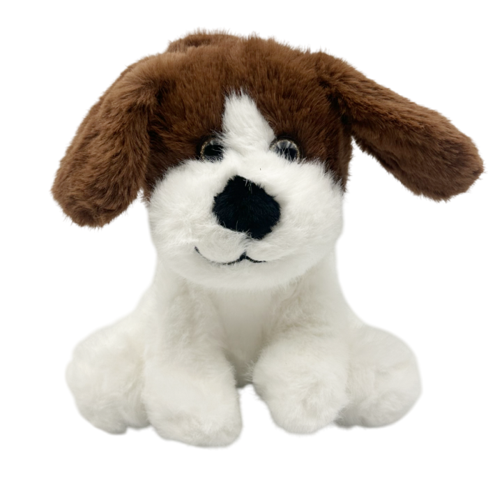 Cățeluș de Pluș Alb-maro – Jucărie Pufoasă și Adorabilă | Prăvălia cu Surprize [1]