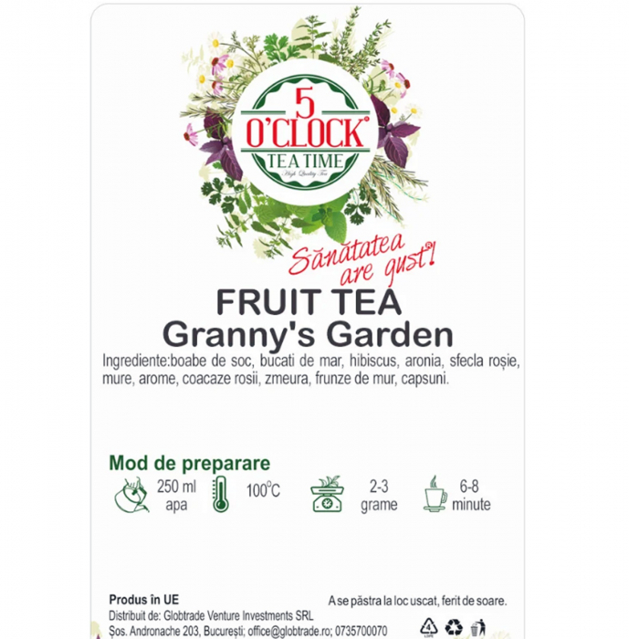Ceai de fructe GRANNY'S GARDEN, Cu mure si coacaze, 50g [2]