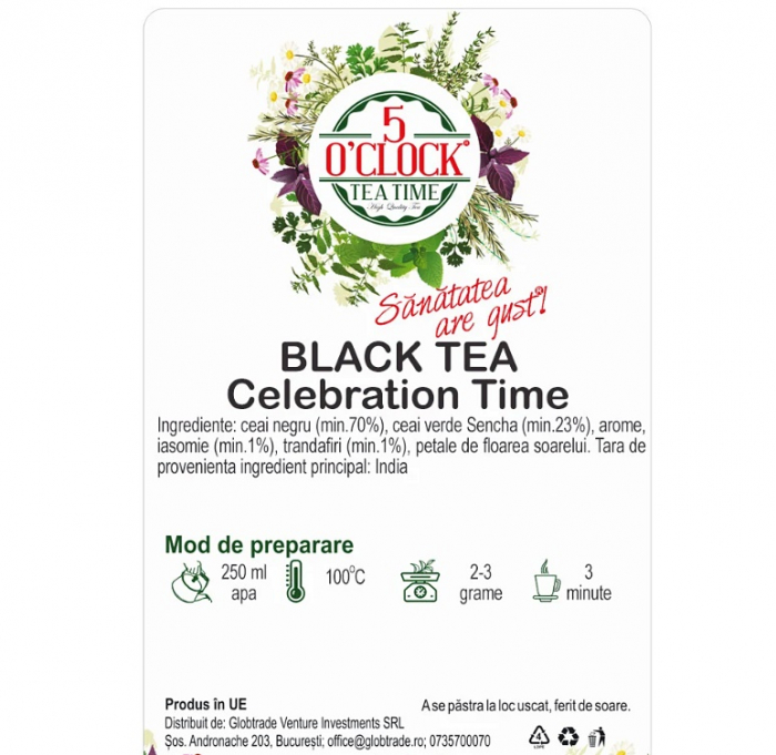 Ceai negru si verde CELEBRATION, Cu iasomie, 50g [2]