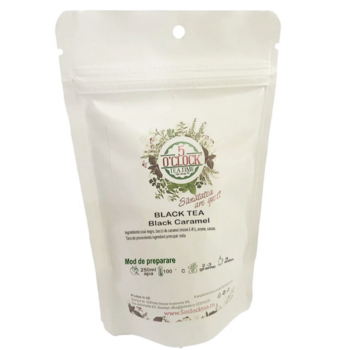 Ceai negru BLACK CARAMEL, Cu zahar ars, 50g [3]