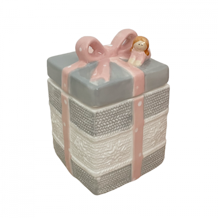 Recipient depozitare SWEET ANGEL, Gri, 8x8/12cm [1]