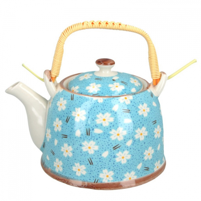 Ceainic cu infuzor VIVIENNE Bleu, 800ml, Portelan [1]