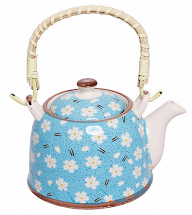 Ceainic cu infuzor VIVIENNE Bleu, 800ml, Portelan [4]