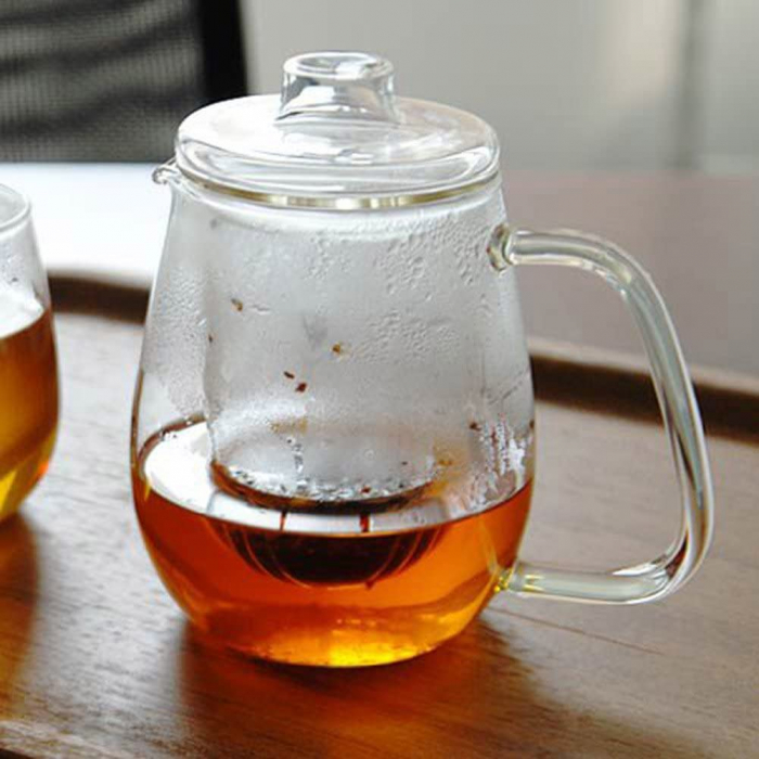 Ceainic de sticla borosilicata NILS, Cu capac si infuzor, 600ml [2]