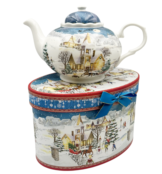 Ceainic din Portelan SEASON – Model Peisaj de Iarna [1]