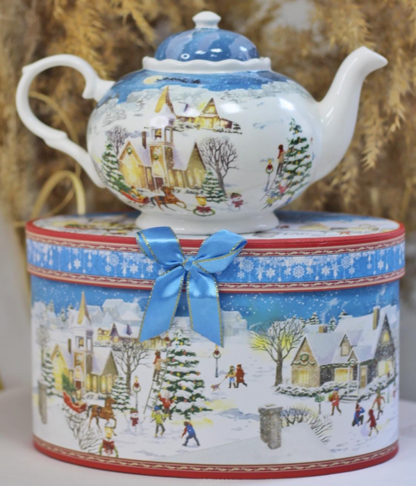 Ceainic din Portelan SEASON – Model Peisaj de Iarna [3]