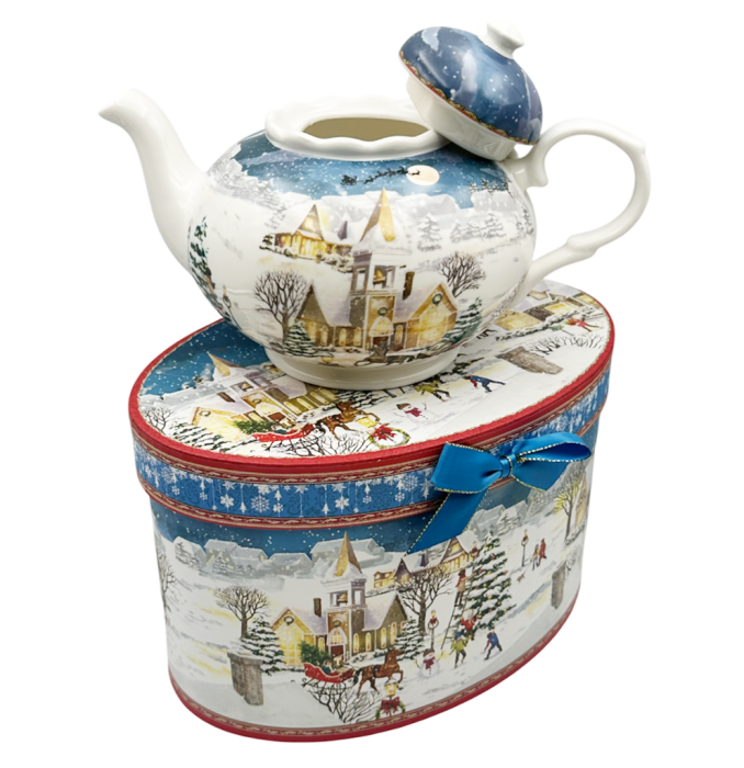 Ceainic din Portelan SEASON – Model Peisaj de Iarna [2]