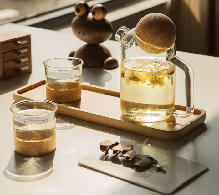 Ceainic KARIN, 550 ml, Sticla Borosilicata, Cu filtru si dop [2]