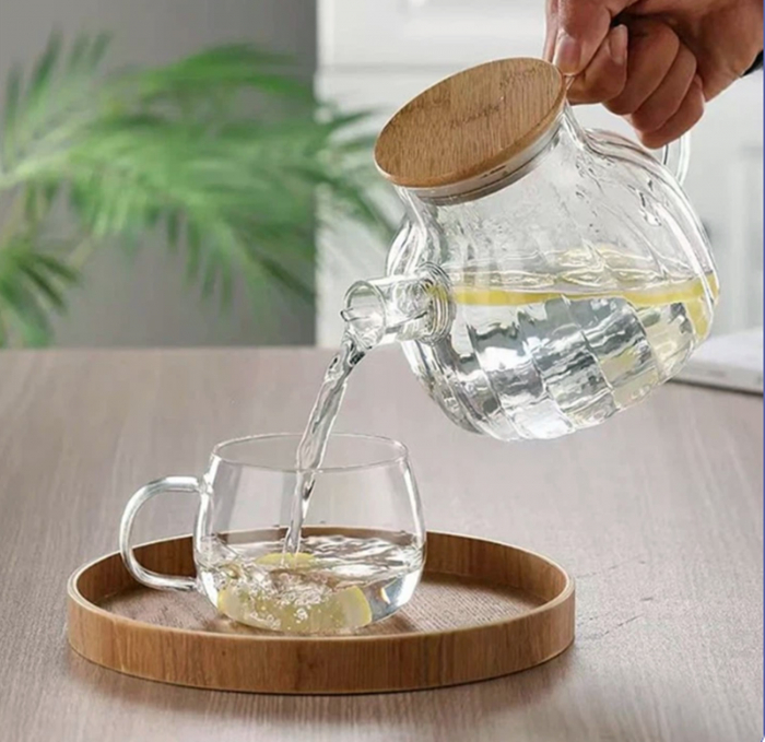 Ceainic sticla borosilicata STRIPES, 1000ml, Cu filtru [5]