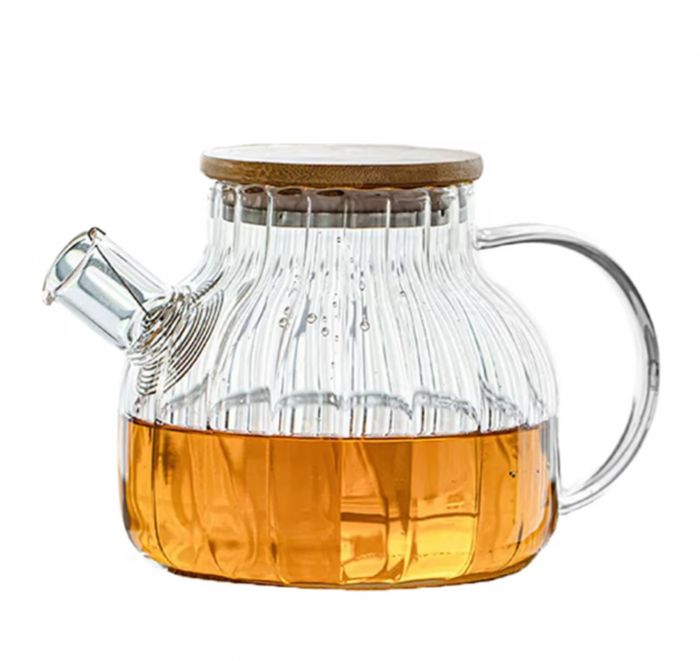 Ceainic sticla borosilicata STRIPES, 1000ml, Cu filtru [1]