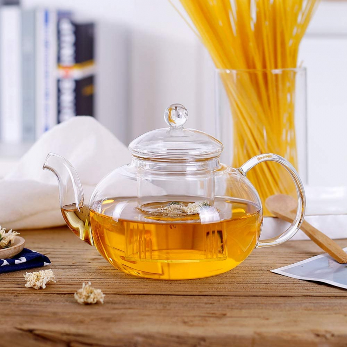 Ceainic sticla borosilicata INGA, Cu capac si infuzor, 600ml [4]