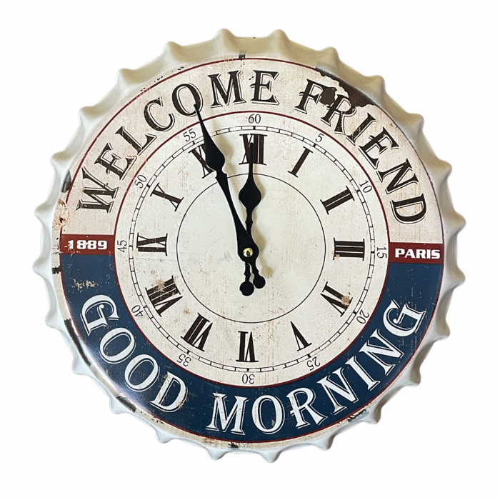 Ceas de perete GOOD MORNING, 35cm, Metal [1]