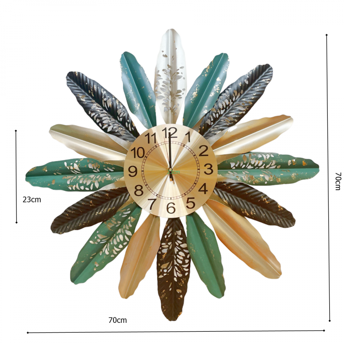 Ceas de perete ROLAND, 70cm, Metal [2]