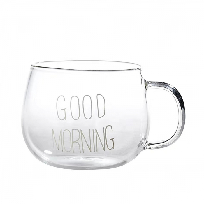 Cana sticla borosilicata GOOD MORNING, 350ml [2]